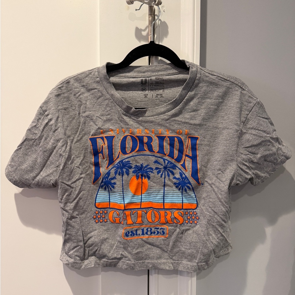 University of Florida Gators Cropped Tee – Gray – Size M 🧡